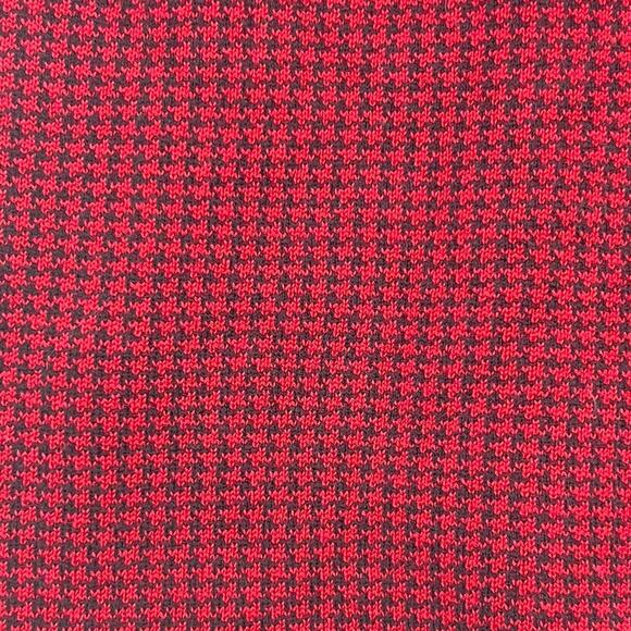 J. Jill Houndstooth Sweater Dress Red Black sz XS Cotton Blend Cozy Long Sleeve - Picture 4 of 7
